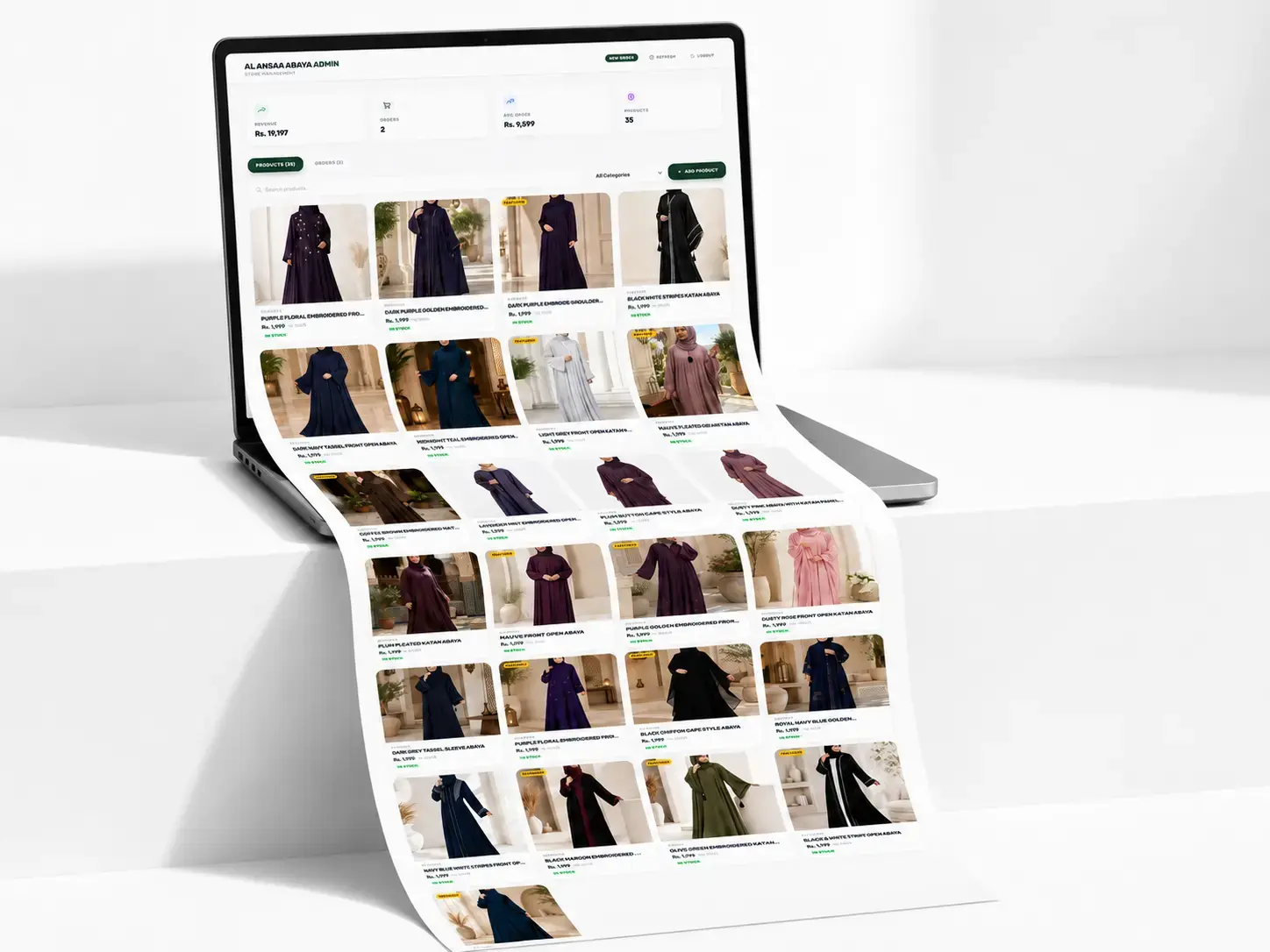 Alansar Digital Brand Identity — Admin Dashboard Panel