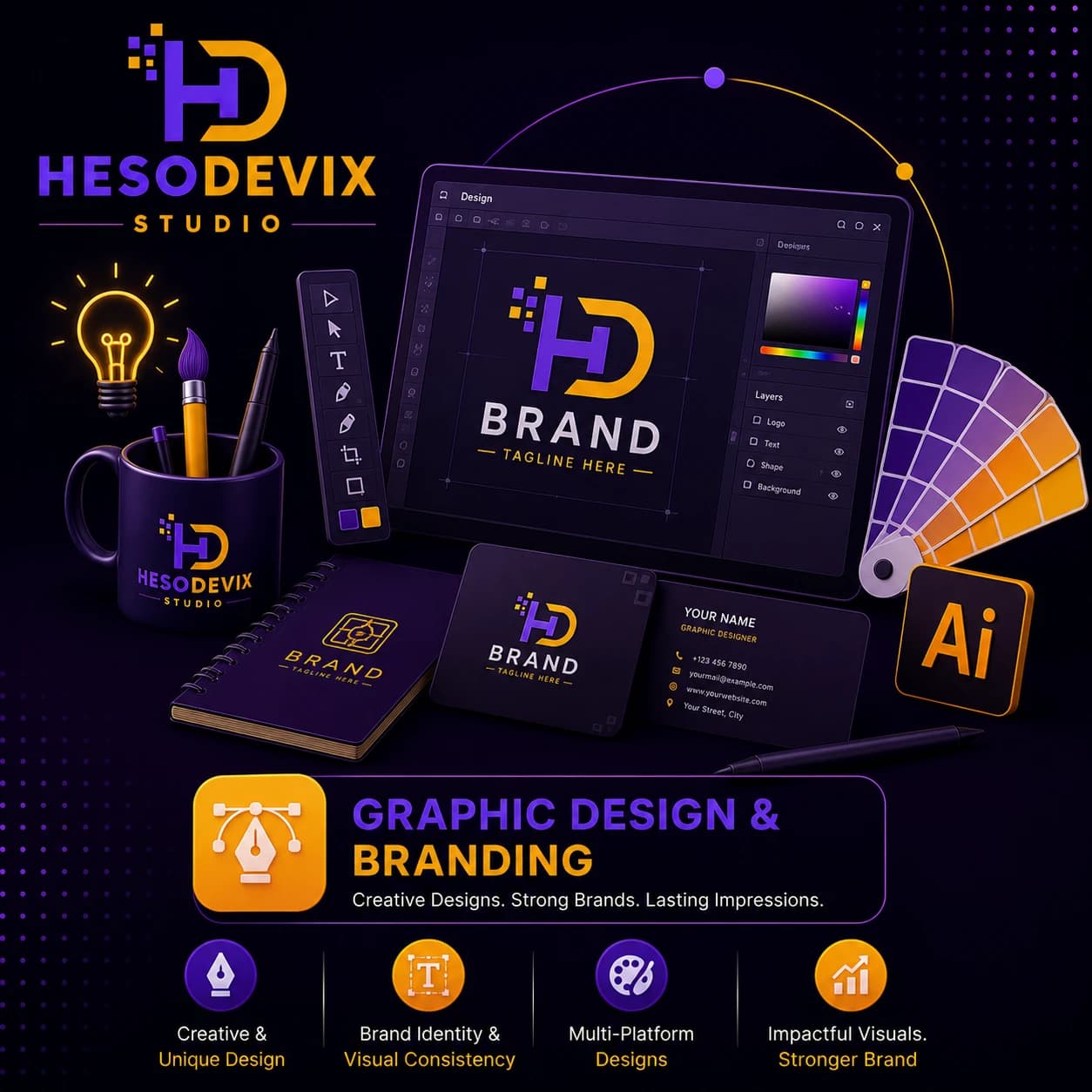 Graphic Design & Branding by Hesodevix Studio
