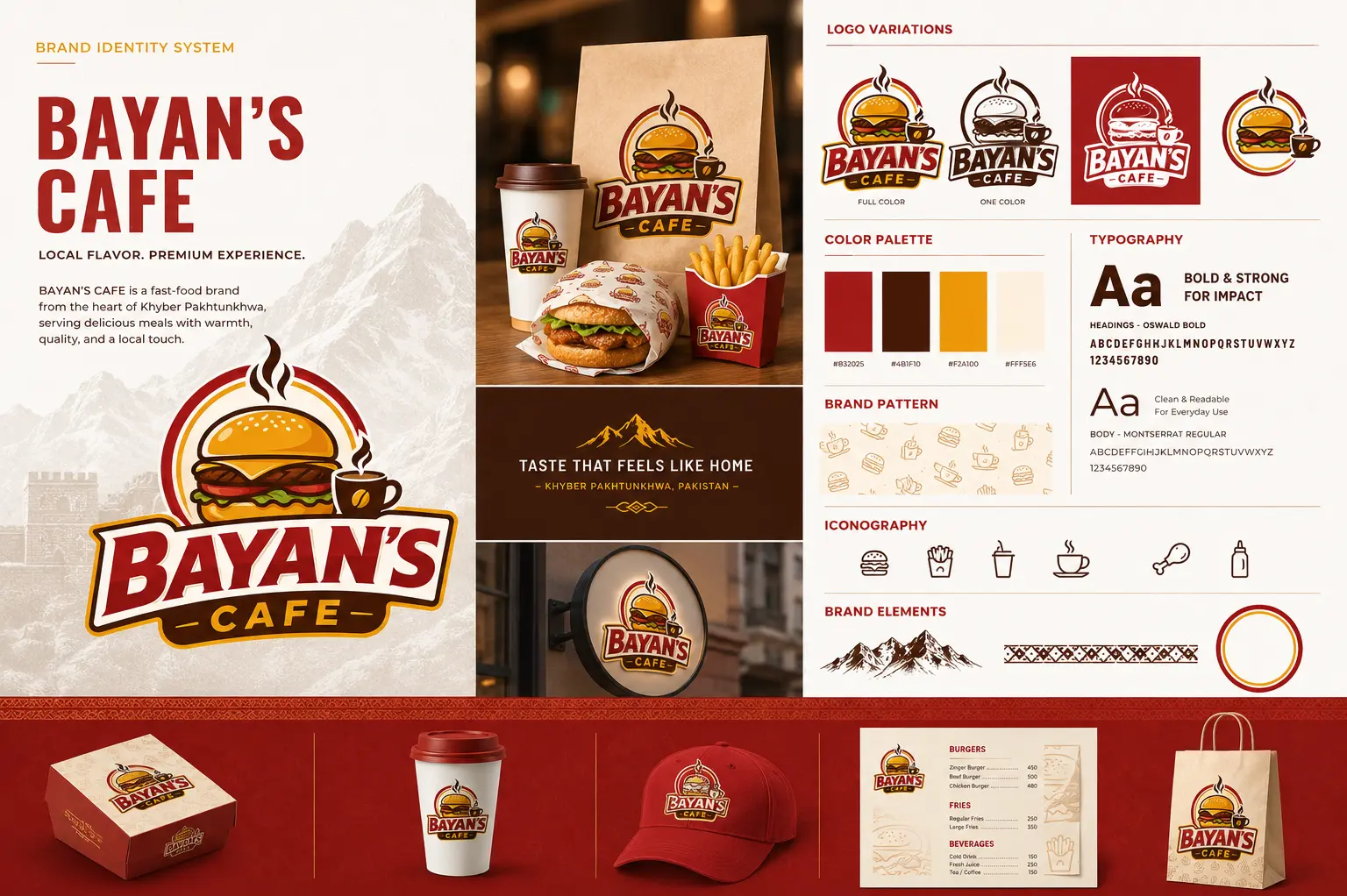 Bayan's Cafe Full Branding Kit — Brand Identity System