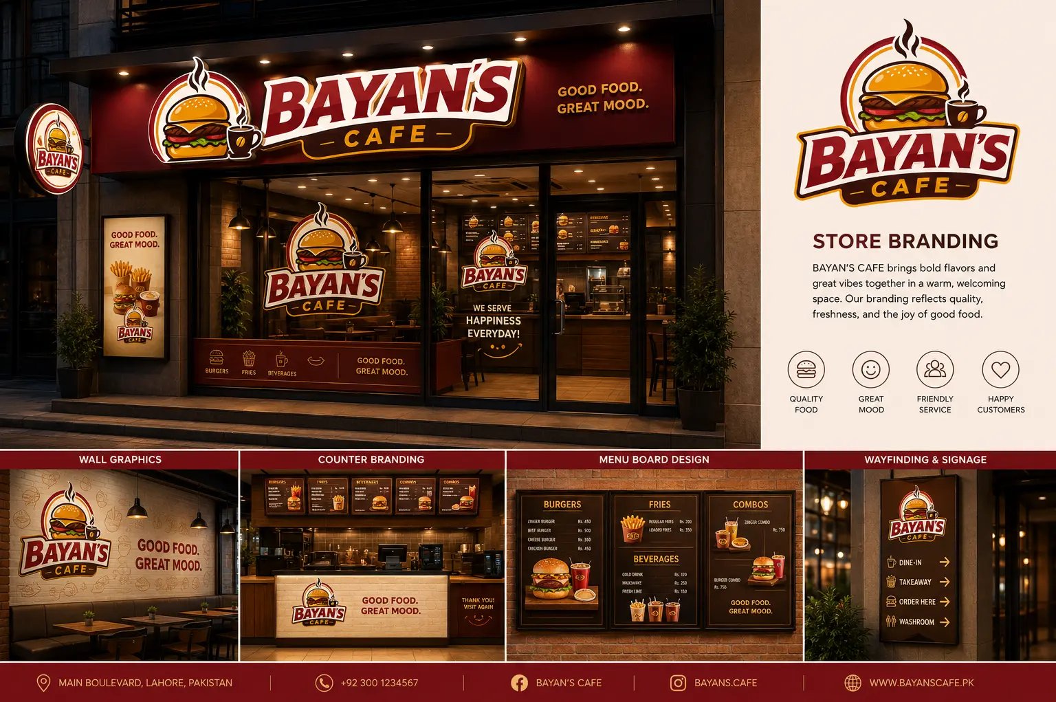 Bayan's Cafe Full Branding Kit — Store Branding